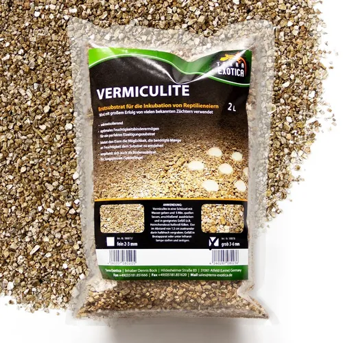 Terra Exotica Vermiculite - Brutsubstrat,Bodengrund grob, ca. 3-6 mm, 2 Liter