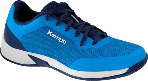 Kempa Unisex Kourtfly Three Sport-Schuhe, blau/weiß, 39 EU - Herren-Sneaker mit atmungsaktivem Obermaterial und spezieller Gummisohle für optimalen Halt auf Hallenböden. Ideal für sportliche Aktivitäten und schnelle Bewegungen.