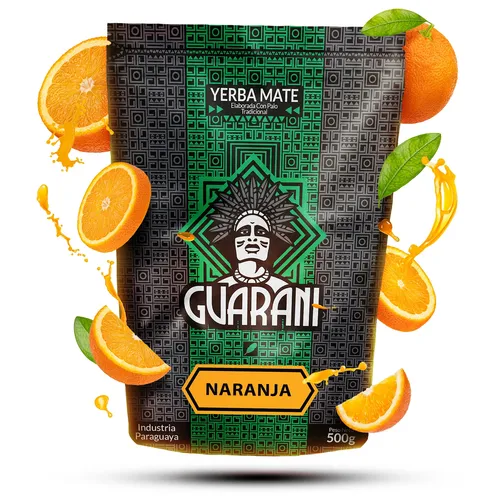 Mate Tee Guarani Naranja Yerba Mate mit Orange Klassisch Geräuchert 500 g