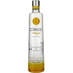 CîROC Pineapple | Ultra-Premium Wodka mit Ananasgeschmack - Wodka mit Geschmack, erfrischender Ananasgeschmack, ideal für sommerliche Cocktails und Partys, aus edlen Trauben in Frankreich destilliert.