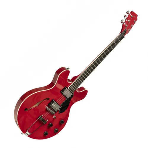 Stagg SVY 533 E-Gitarre Hollowbody Style – Rot von Stagg