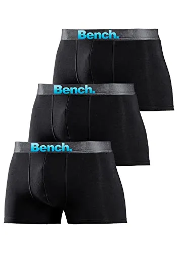 Bench Herren Boxershorts Retroshorts | 3er Set in Schwarz (L) - Herren-Boxershorts aus weichem Material, idealer Tragekomfort und perfekte Passform für jeden Tag.
