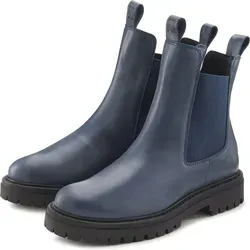 Stiefelette ELBSAND Damen, Gr. 36, blau (marine) - Wanderschuhe aus 100% Rindsleder. Diese Bestseller-Chelseaboots bieten besonderen Komfort mit gepolsterter Innensohle und sind ideal für den casual Look.