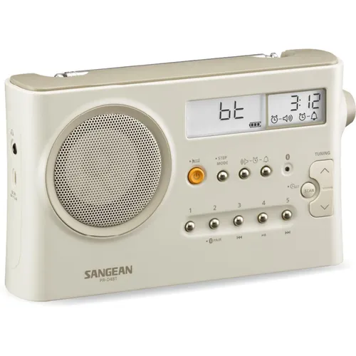 Sangean PR-D4 BT Pastel Cream BT - Bluetooth FM/AM Radio mit digitalem Tuner, lange Batterielaufzeit von bis zu 170 Stunden und Funkalarmfunktion