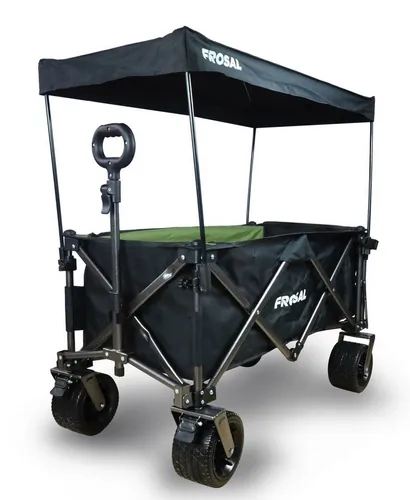 Frosal Bollerwagen Theo faltbar in schwarz von Frosal