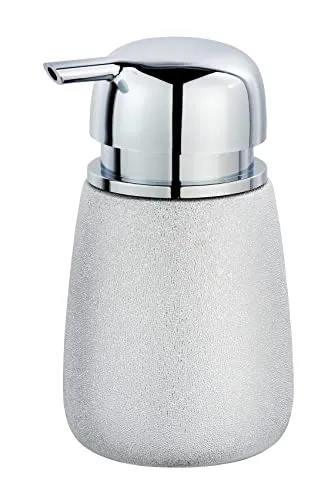 WENKO Seifenspender Glimma Silber, 15 x 8.5 x 9.5 cm