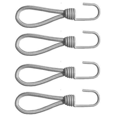 Miederhoff Anhänger 4x Transportnetz - Haken, Expanderhaken, Ladungssicherungsnetz weiß