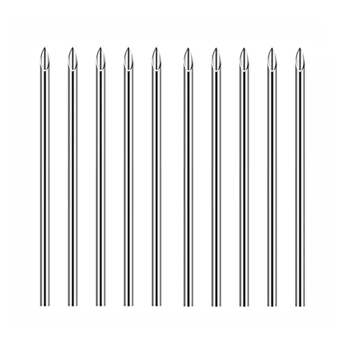 ATOMUS 100Pcs Sterilized Piercing Needles14G Ear Navel Nipple Piercing Disposable Needles Stainless Steel