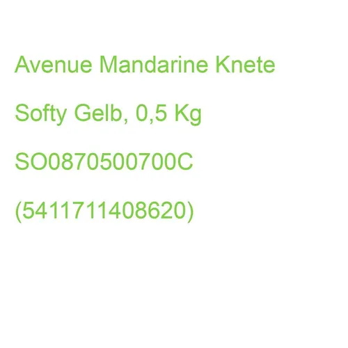 Avenue Mandarine Knete Softy Gelb, 0,5 Kg SO0870500700C (5411711408620)
