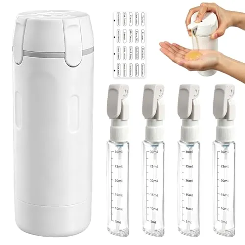 in 1 Refillable Travel Dispenser Bottles mit Skala und Etikett 4