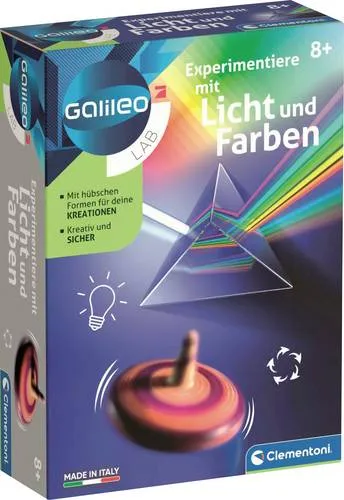 Clementoni 59380 Experimentiere mit Licht und Farben Experimentier-Set