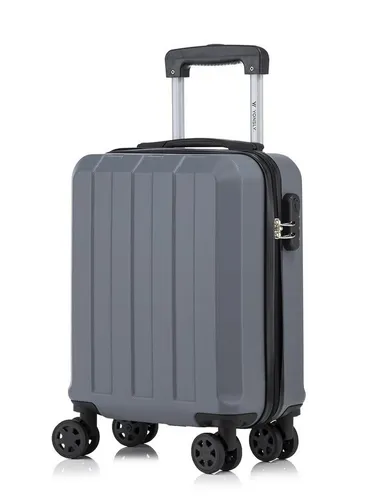 yonsly Trolley Reisekoffer Suitcase mit 4 Rollen, Hartschalen Handgepäck (S, Grau) - Der yonsly Reisekoffer überzeugt durch sein leichtes, robustes Design aus ABS-Material. Mit 360°-Rollen für mühelose Mobilität und einem integrierten Sicherheitsschloss für sorgenfreies Reisen – ideal für Kurz- und Langstreckenreisen.