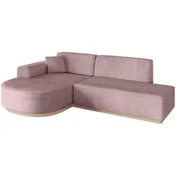 Altdecor Ecksofa, Rosa, Textil, 3-Sitzer, 243x171 cm, Wohnzimmer, Sofas & Couches, Wohnlandschaften, Ecksofas