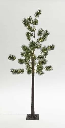 LED Weihnachtsbaum 150cm mit 150 LEDs - Hochwertiger Nadelbaum in Braun, ideal für festliche Dekoration und stimmungsvolle Beleuchtung in der Weihnachtszeit.