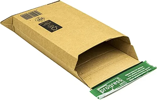 Versandtasche Premium PP W01.02, DIN A5, braun mit Klebestreifen (25 Stück) - Robuste Versandtasche aus Wellpappe, ideal für sicheres Versenden. Praktischer Klebestreifen sorgt für einfache Handhabung und zuverlässigen Verschluss.