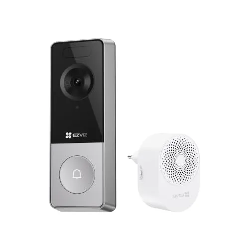 EZVIZ CP8 Akku Türklingel Video Doorbell mit 3K 5MP Kamera und Chime | 9600mAh Schnellwechsel-Akku, 162° Weitwinkel, Farb-Nachtsicht, KI Personenerkennung, Zwei-Wege-Audio, Ohne Abo