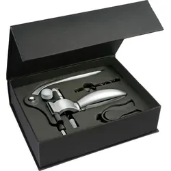 JJA 737062 Korkenzieher Luxus - Kellner Korkenzieher aus hochwertigem Aluminium und Stahl, ergonomisch gestaltet für müheloses Öffnen von Weinflaschen.