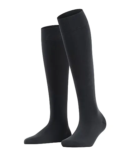 FALKE Damen Kniestrümpfe Fine Softness 50 DEN W Kh halb-blickdicht lang einfarbig 1 Paar, Grau Graphite 3146, 35-38