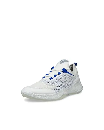 ECCO Herren Biom Hybrid 5 Textile Golfschuh – Weiß/Virtual, Größe 11-11.5 - Sportlicher Golfschuh mit atmungsaktivem Mesh für optimalen Komfort. Die herausnehmbare Einlegesohle und innovative Technologie sorgen für Stabilität und Dämpfung beim Spiel.