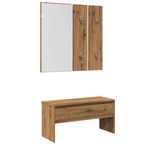 vidaXL Garderoben-Set Artisan-Eiche Holzwerkstoff von vidaXL
