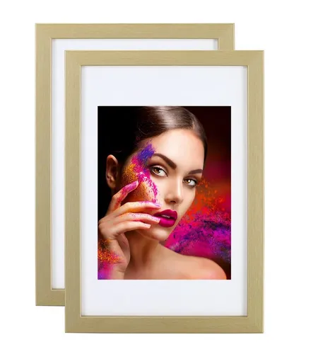 IDEAL TREND Bilderrahmen 2er 3er 5er Set Holz Bilderrahmen Lifestyle Plexi Foto Rahmen Collage