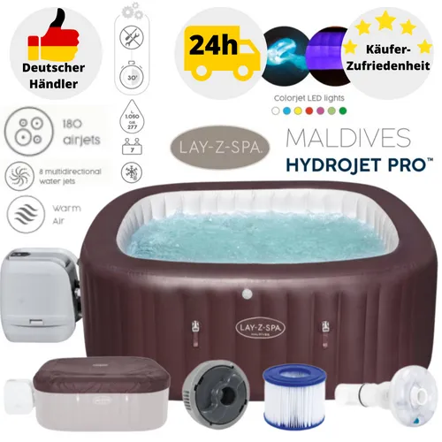 Bestway LAY-Z-SPA Maldives HydroJet Pro™ Whirlpool in braun von Bestway