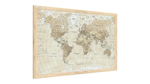 ALLboards Magnettafel Whiteboard Schreibtafel Bild für Kinder, 60x40cm im Naturholzrahmen