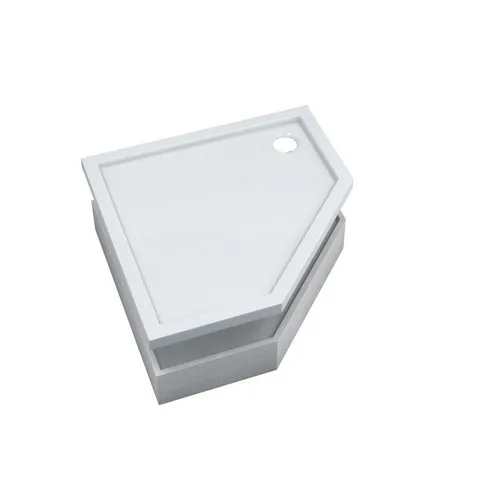 AQUABAD Duschwanne/Duschtasse Set Basic Smooth White 90x90cm - Duschkabinen & -wände mit stabilen Styroporträger für hohe Druckfestigkeit und ausgezeichnete Wärme- und Schalldämmung, ideal für eine schnelle Fliesenverlegung.