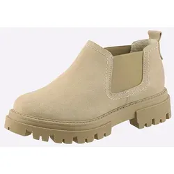 heine Kurzstiefelette Stiefelette Stretcheinsatz, Wechselfußbett beige|braun 42 EU