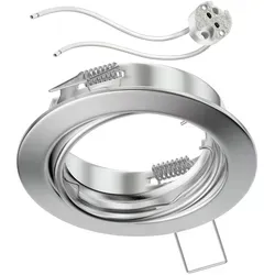 ledscom.de Decken-Einbaurahmen FERE Einbaurahmen chrom matt schwenkbar (LED/Halogen/MR16/50mm) inkl. GU5.3 Fassung