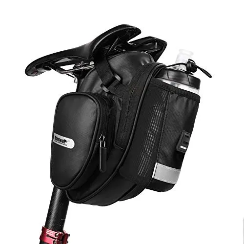 Rhinowalk Fahrrad Satteltasche Flaschenhalter Sitztasche Fahrradtasche Radtasche mit Regenschutz für Mountainbike Rennräder