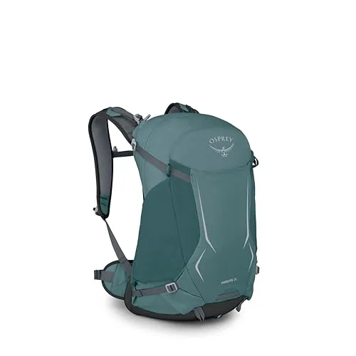 Osprey Hikelite 26 Wanderrucksack in grünblau - Der Osprey Hikelite 26 Wanderrucksack aus recyceltem Nylon bietet optimalen Tragekomfort und ist ideal für Tageswanderungen.