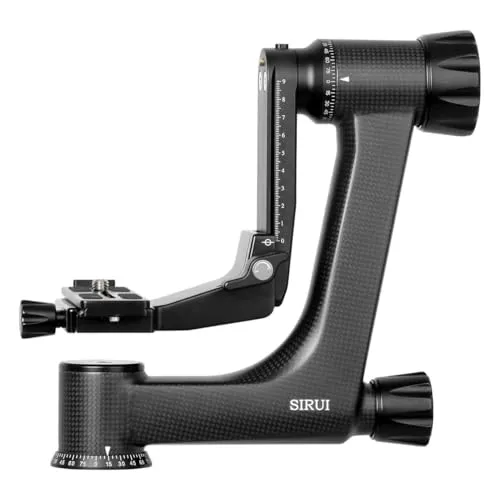 SIRUI PH-30 Gimbal Head mit Wechselplatte PH-120 Carbon - Stativköpfe für Natur- und Sportfotografie, extrem belastbar und komfortabel für präzise Aufnahmen von bewegten Objekten.
