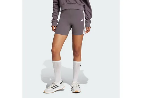 adidas Sportswear Shorts ESSENTIALS 3-STREIFEN HIGH WAISTED KURZE LEGGINGS (1-tlg)