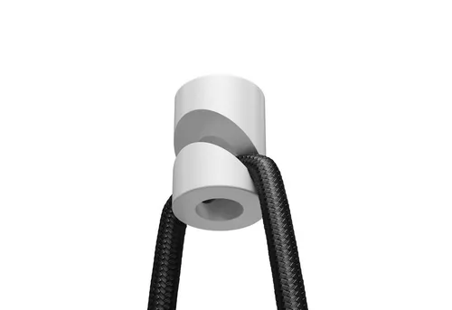 Lightstock Hängeleuchte 3x - 1-tlg. Aufputz-Kabelhalter für Textilkabel, modernes Design in Weiß für stilvolle Innenräume