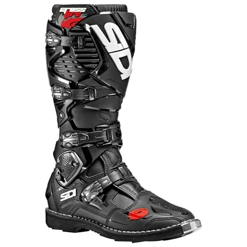 SIDI Crossfire 3 Stiefel schwarz, Größe 42 - Motorradstiefel mit robustem Leder und Lorica, bieten höchsten Komfort, optimale Passform und hervorragenden Schutz dank Gelenken und verstellbarem Schnallensystem.
