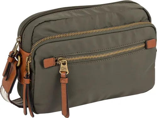 Camel Active Bari Cross Bag M 25 cm - Khaki - Umhängetasche im sportlichen Look, aus robustem Nylon gefertigt, bietet optimalen Platz und Übersicht mit vielen Fächern, ideal für den Alltag.