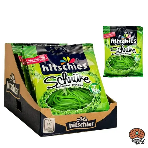 Hitschies Schnüre Apfel, Fruchtgummi, Box 15 Beutel à 125g
