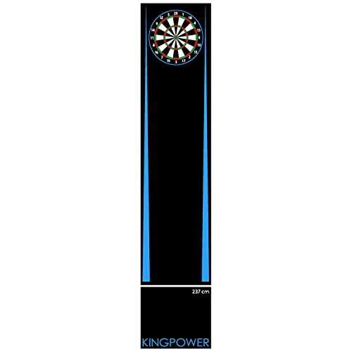 Kingpower Dartmatte 290x60cm - Turnier Teppich mit Abwurflinie - Offizielle Spielabstandsmarkierung für Dartspieler, rutschfeste Unterseite und in verschiedenen Designs erhältlich. Schützt den Boden und ist leicht zu reinigen.