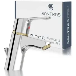 SANTRAS® Waschtischarmatur Magis in Chrom/Edelmessing (Gold)