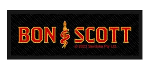 AC/DC AUFNÄHER PATCH # 93 BON SCOTT LOGO FLICKEN ABZEICHEN 12x4cm