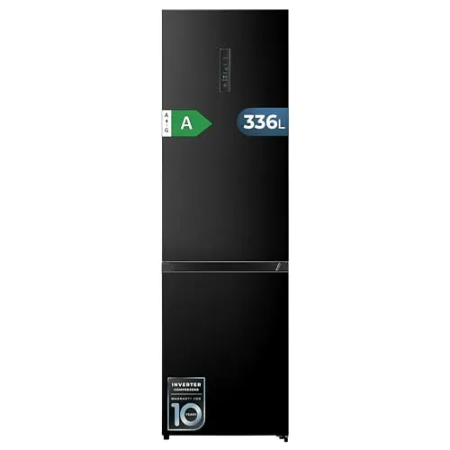 Cecotec Kühlschrank Kombi Total No Frost 336L Bolero CoolMarket Combi 336 Dunkel A. 201cm Höhe, 90º Öffnung, Fresh Flex, Humidity Flex, Inverter Plus Kompressor, Multi AirFlow, Smart-Modus