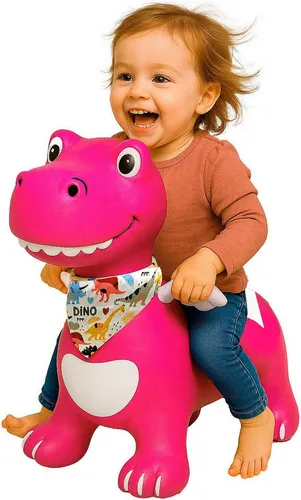 Jamara Hüpftier Dino mit Flügel HoppyDoo mit Pumpe pink von Jamara