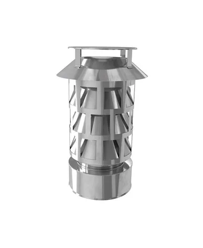 Schornstein-Zentrallager Mündungsabschluss Kamin Zugverbesserer Rauchsauger mit Mündungsabschluss, Ø 113 mm