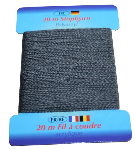  0,10€/m) Stopfgarn Stopftwist Polyacryl Ne 10/2  20 m grau (1008