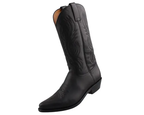 Sendra Cowboy Stiefel 2605 Schwarz - Wanderschuhe - Klassische Westernstiefel aus hochwertigem Rindsleder mit Ton-in-Ton Stickerei und rahmengenähter Ledersohle für höchsten Tragekomfort.