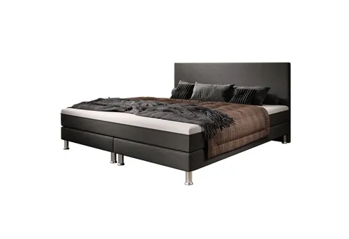 inter Boxspringbett S1 180x200 cm mit Topper-Optik - Hochwertiges Boxspringbett S1 in 180x200 cm mit 7 Zonen Taschenfederkernmatratzen. Genießen Sie optimalen Schlafkomfort durch individuelle Anpassung und hervorragende Federung. Ideal für erholsame Nächte!