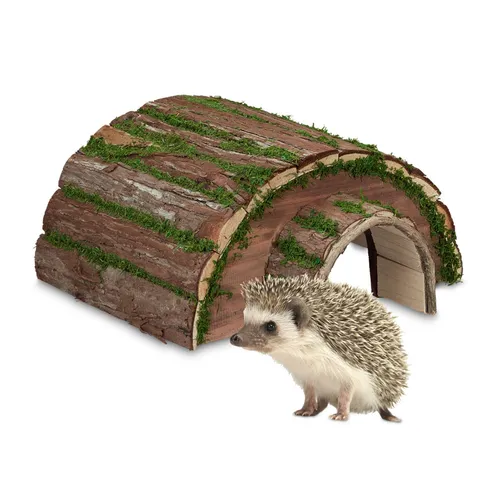 relaxdays Igelhaus aus Holz - Tierhäuser aus robustem Holz, ideal für Igel und andere Gartenbewohner, bietet Schutz und Rückzugsort in Ihrem Garten.