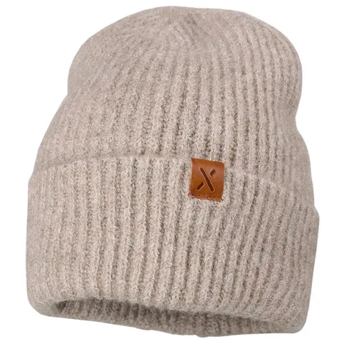 maximo - Girl's Mütze mit Umschlag gerippt - Mütze Gr 55-57 cm grau