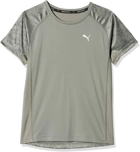 PUMA Kinder Gym AOP Kurzarm Sportshirt T-Shirt, Castor Grau, 128